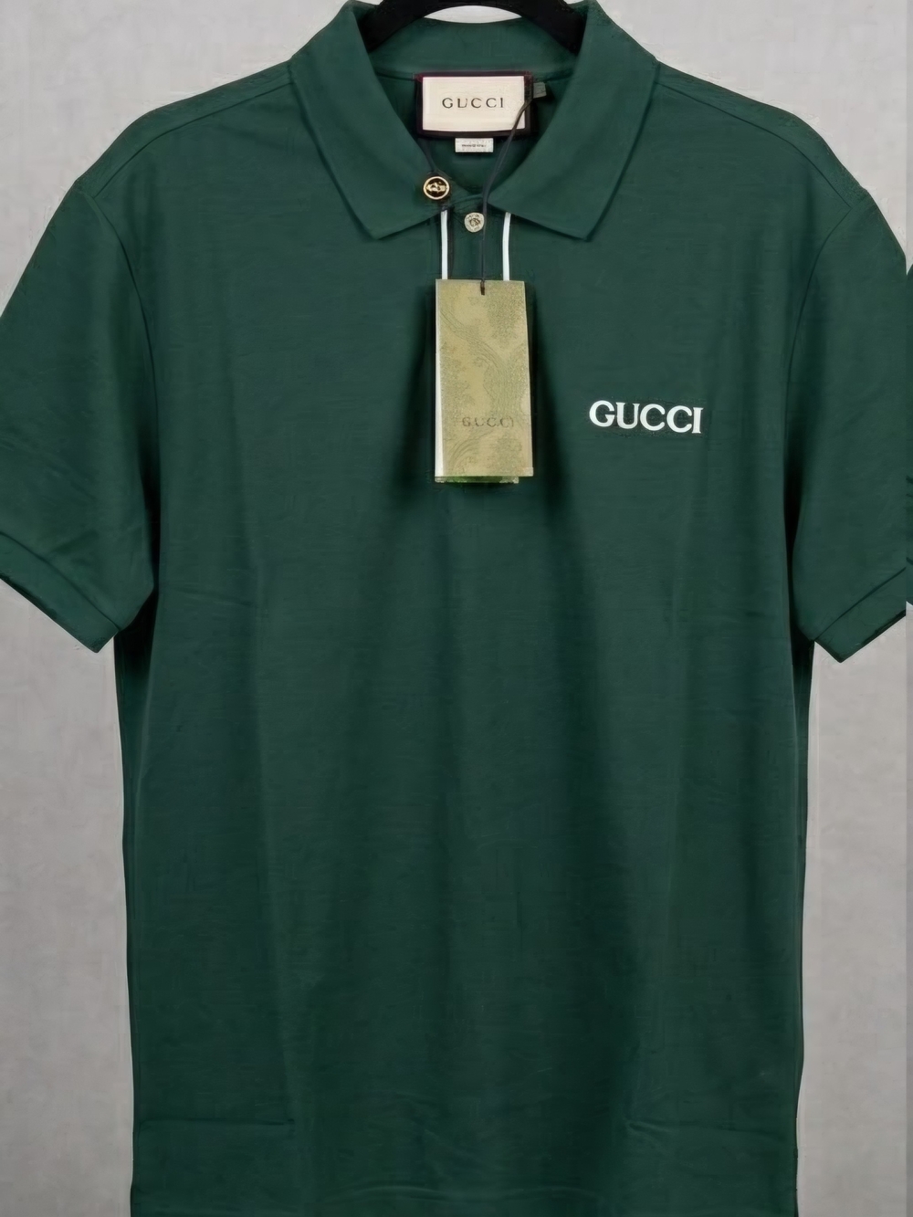 Gucci Men's Deep Green Logo Polo Shirt